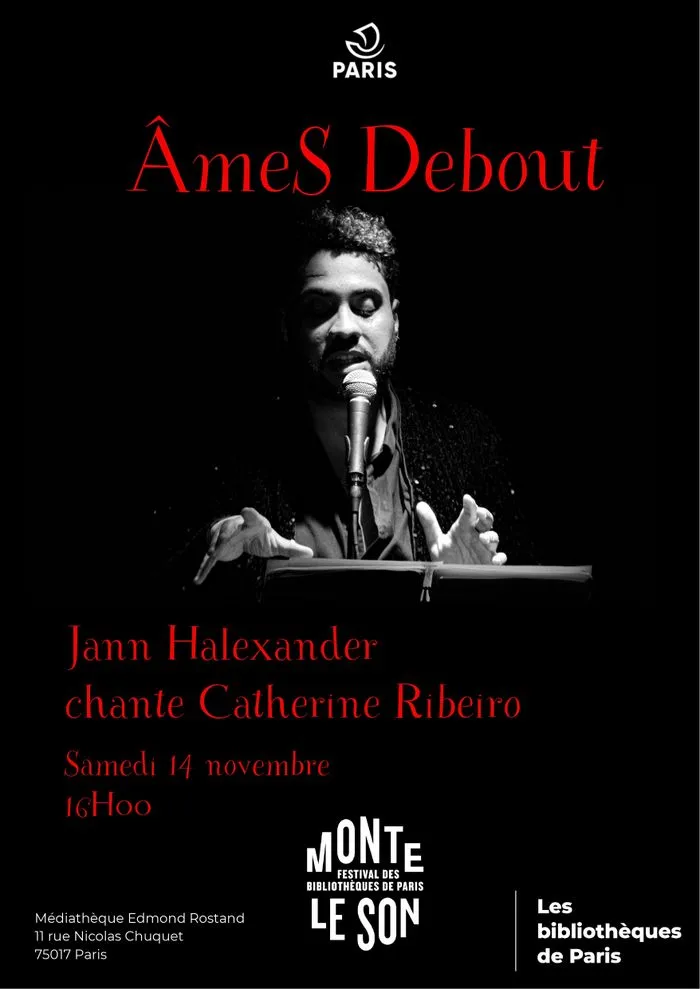 Jann Halexander chante Catherine Ribeiro Concert ÂmeS Debout le 14/11/26, Médiathèque Edmond Rostand