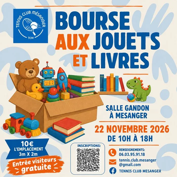 Bourse aux jouets et livres à Mésanger le dimanche 22 novembre 2026