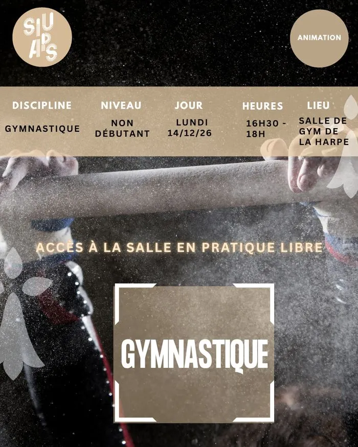 Ouverture de la salle de gymnastique en pratique libre