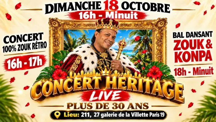 Concert live zouk rétro + bal dansant konpa zouk