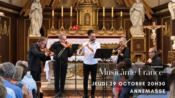 Concert à Annemasse : Bach, Vivaldi, Schubert, Rachmaninov, Saint-Saëns, Elgar, Telemann, Williams, Mansell
