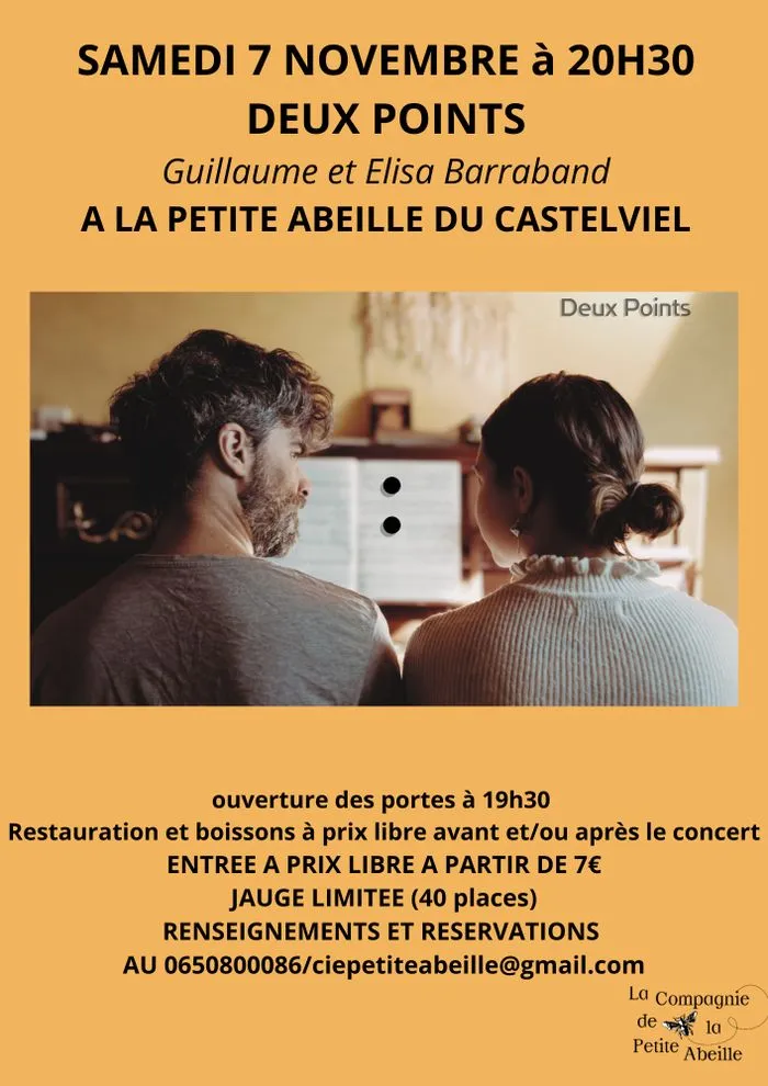 concert : DEUX POINTS (Guillaume et Elisa Barraband)