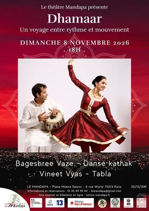 Dhamaar - Un voyage entre rythme et mouvement - Danse indienne