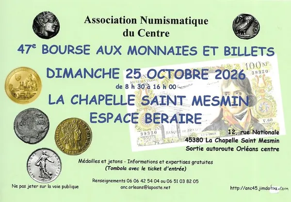 47ème Bourse aux Monnaies et Billets