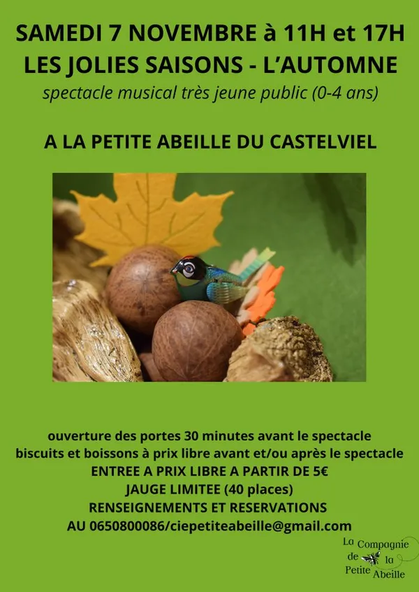 LES JOLIES SAISONS-L'AUTOMNE , spectacle 0-4 ans