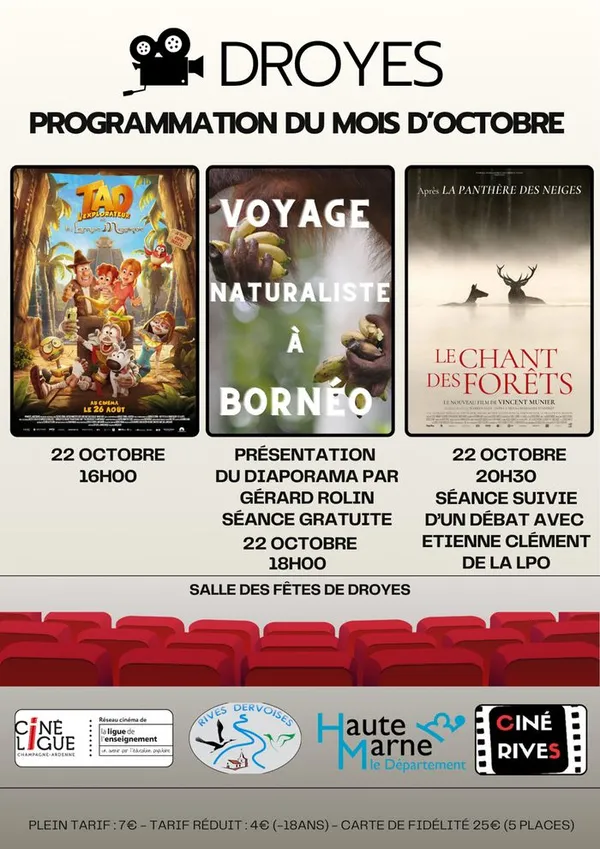 SPECIAL FETE DE LA GRUE Cinéma à Droyes (salle des fêtes)