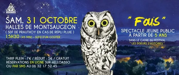 🎭 [ "FOUS" SPECTACLE JEUNE PUBLIC // DISEURS D'HISTOIRES // 31 OCTOBRE ] 🎭