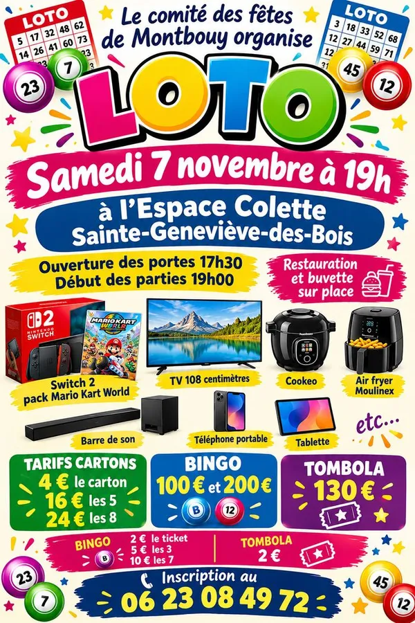 Loto du Comité des fêtes de Montbouy