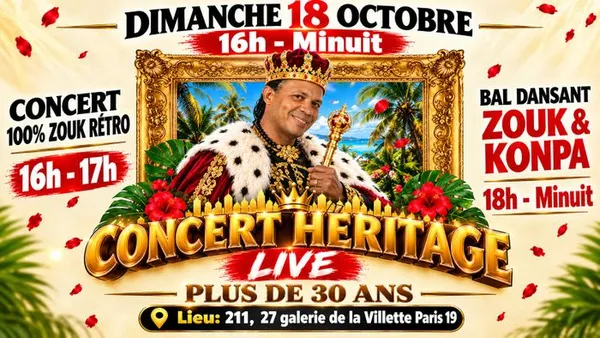 Concert live zouk rétro + bal dansant konpa zouk
