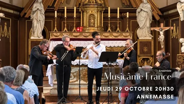 Concert à Annemasse : Bach, Vivaldi, Schubert, Rachmaninov, Saint-Saëns, Elgar, Telemann, Williams, Mansell