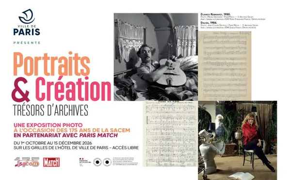 "Portraits & Création" une exposition Paris Match pour les 175 ans de la Sacem