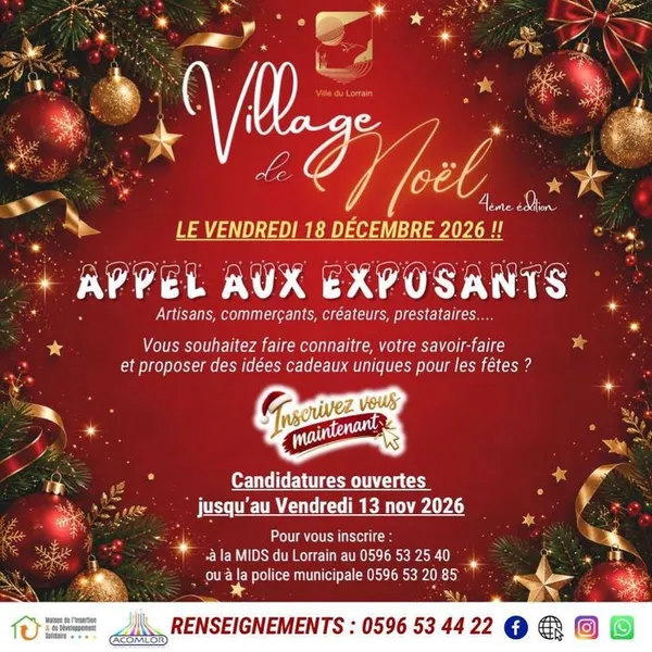 VILLAGE DE NOËL : APPEL AUX EXPOSANTS "4ème édition"