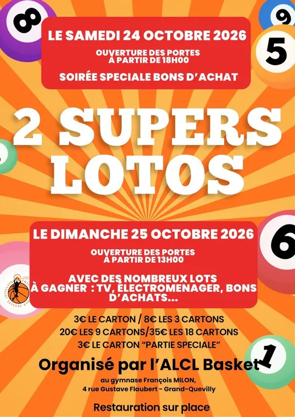 🎱 2 SUPER LOTOS – ALCL BASKET 🏀