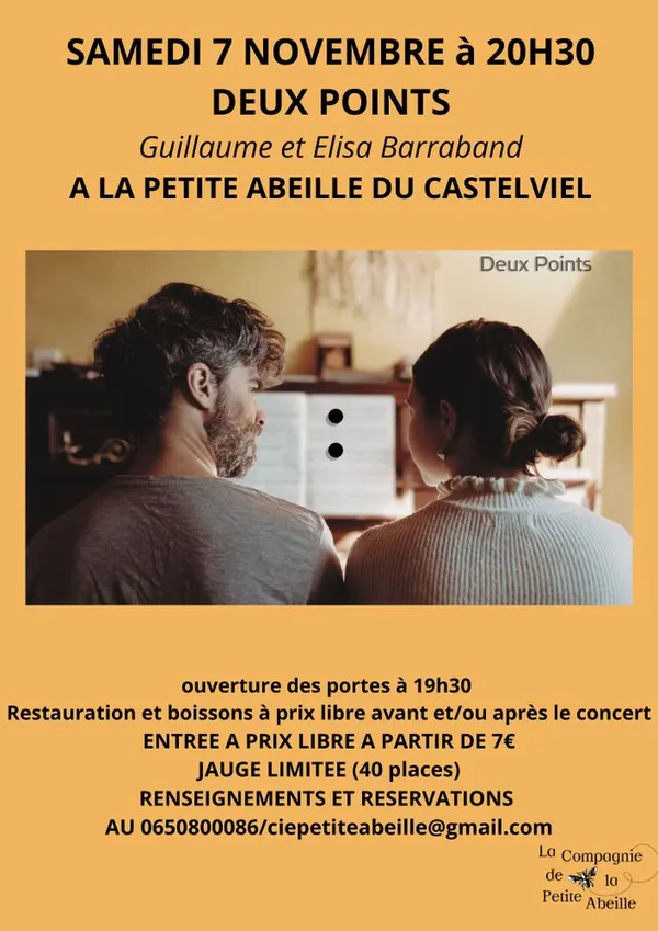 concert : DEUX POINTS (Guillaume et Elisa Barraband)
