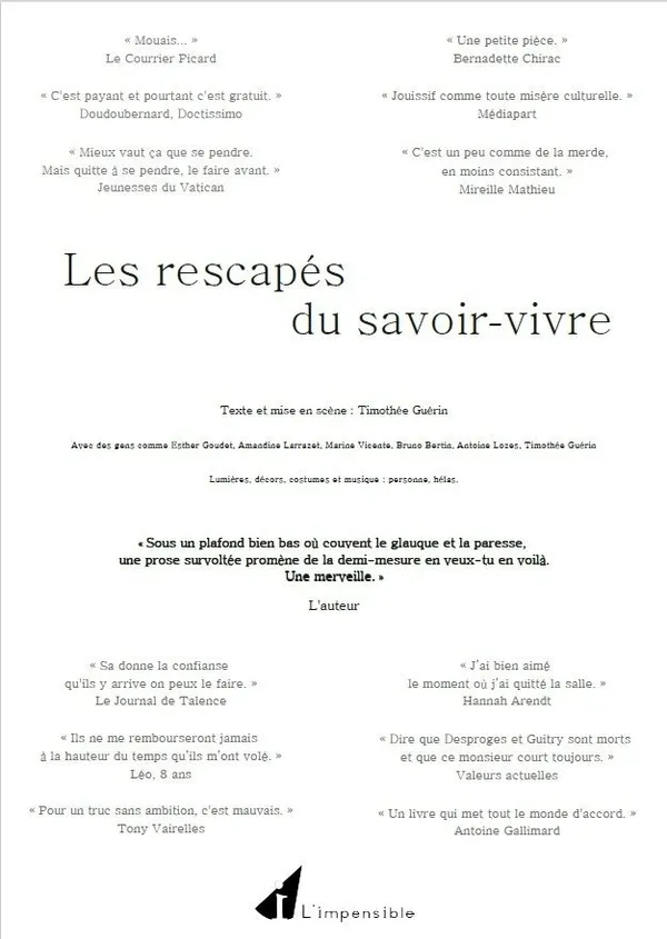 Les rescapés du savoir-vivre