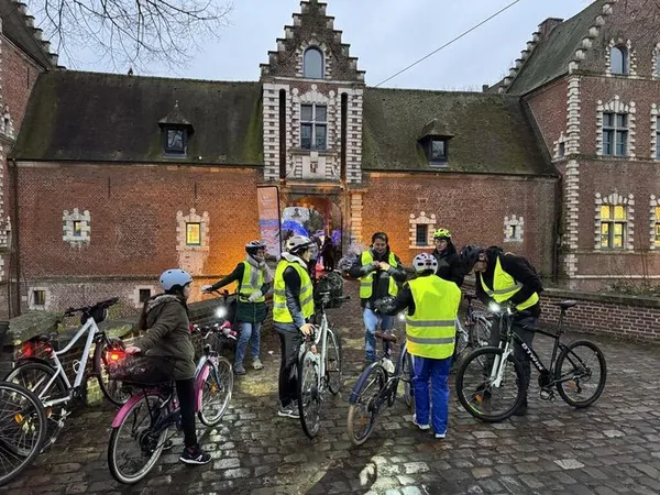 Balade à vélo et à la lampe frontale
