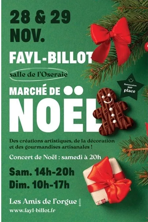 Marché de Noël des amis de l'orgue de Fayl-Billot à l'Oseraie