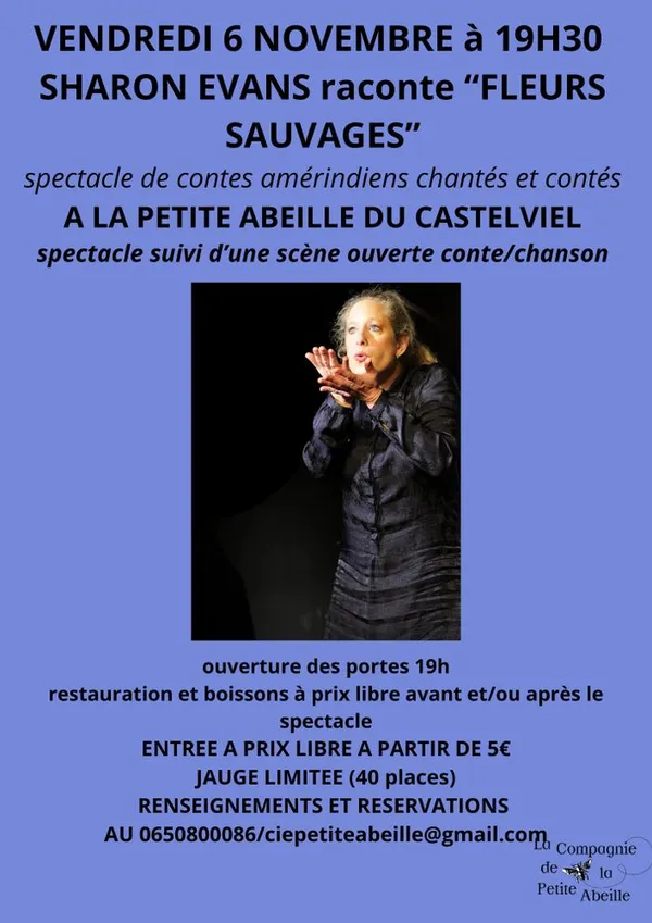 VEILLEE CONTEE: SHARON EVANS raconte FLEURS SAUVAGES